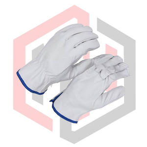 Gants de sécurité pour conducteur en cuir de chèvre, antidérapants, résistants aux déchirures, respirants, anti-coupure, avec poignet réglable, sans silicone, antistatiques - Product Image 2