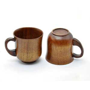 Taza de Té de Madera Hecha a Mano, Taza de Café de Madera Maciza Lisa, Vajilla Ecológica para Cocina, Venta al por Mayor - Product Image 1