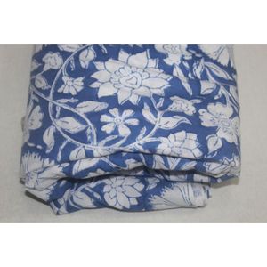 Tela de Algodón Suave con Diseño Floral Azul a Precio Increíble para Ropa de Verano, Tela Africana Hecha a Mano por Metro para Confección de Vestidos - Product Image 4