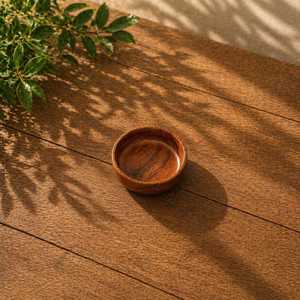Bol à fruits en bois biologique, bol en bois classique, charme rustique, bol en bois naturel pur, bol de service artisanal en bois - Product Image 2
