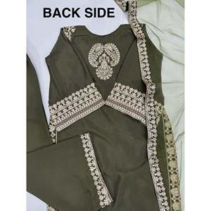 ชุดสตรีดีไซเนอร์สวย plazzo dupatta-ชุดดีไซน์หรูหรา - Product Image 6