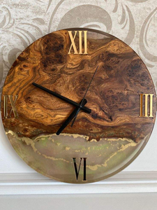 SMART EPOXY WALL <b>CLOCK</b> BEST Quality Wooden Resin Epoxy Wall <b>Clock</b> <b>Hand</b> Crafted Wooden Resin Epoxy Wall <b>Clock</b> Wholes - Product Image 1