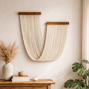 Tapiz de macramé multicolor estilo boho para decoración, agrega encanto boho colorido a la sala de estar, el dormitorio y los espacios de entrada. - Product Image 1