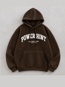 Custom 100% Cotton Premium Heavyweight Oversized Brown Graphic Hoodie Winter Warm Fleece Drop Shoulder Pullover Sweatshirt - Product Image 5