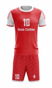 Uniforme de Fútbol Personalizado para Hombre, 100% Poliéster, Impresión Sublimada, Secado Rápido, Mangas Cortas, Servicio OEM al por Mayor, Posiciones para Logotipo Personalizado - Product Image 4