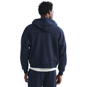 Custom Men's Full Zip Hoodie <b>Navy</b> Tracksuit Jacket Premium Streetwear <b>Sweatshirt</b> OEM Clothing Manufacturer Wholesale Supplier Co - Product Image 2