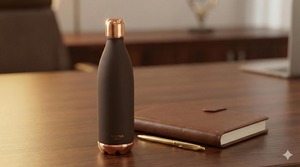 Bouteille d'eau en cuivre au look robuste, construction solide, finition lisse, bouteille en cuivre à utiliser comme bouteille d'eau - Product Image 2