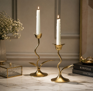 Unique metal <b>candle</b> <b>holder</b> centerpiece designed for gifting festive occasions anniversaries and elegant home interiors - Product Image 4