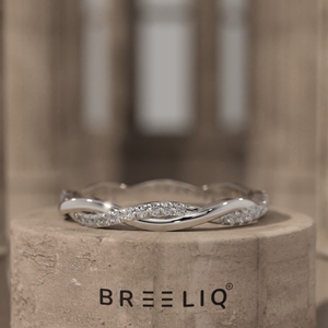 แหวนเพชรทวิสต์อินฟินิตี้ ทองคำแท้ 14K เพชรทรงกลมเพาะเลี้ยงในห้องปฏิบัติการ ดีไซน์ไขว้ แหวนแต่งงาน สง่างาม สามารถสวมซ้อนกันได้ เครื่องประดับชั้นดี - Product Image 4