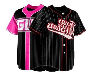 Maillot de baseball pour homme adulte en polyester respirant, impression par sublimation, uniforme blanc et noir dégradé 18 HSM4W - Product Image 3