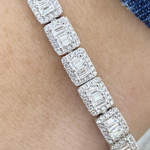 Dainty Lab Created Diamond Bracelet 10K 14K 18K <b>Gold</b> IGI Certified Sustainable High Clarity White Yellow <b>Rose</b> <b>Gold</b> - Product Image 5