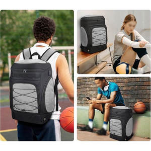 Sac à dos de basketball sportif en nylon et polyester, léger, polyvalent, avec intérieur spacieux, capacité de 20 à 37 L pour un transport facile - Product Image 6