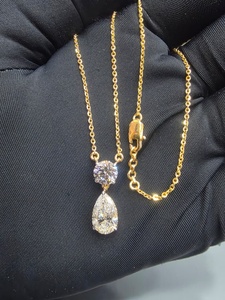 จี้เพชรทรงเหลี่ยมมรกต 3.00 กะรัต ทองคำขาว 10KT ได้รับการรับรองจาก IGI เพชรเพาะเลี้ยงในห้องปฏิบัติการ ดีไซน์เรียบง่ายสำหรับงานแต่งงาน - Product Image 6