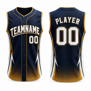Maillot de baseball respirant, anti-transpiration, séchage rapide, antibactérien, grande taille, en polyester, uniforme d'équipe personnalisé, boutons sur le devant - Product Image 1