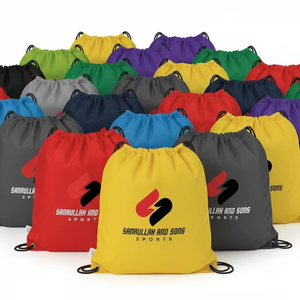 Wholesale Drawstring Bag Durable <b>Lightweight</b> Sports Gym <b>Backpack</b> Custom Logo Available - Product Image 4