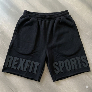 Shorts de sport Rexfit personnalisés avec logo, respirants, pour entraînement en salle, en tissu premium, shorts de basketball pour hommes, shorts athlétiques en mesh marron - Product Image 1