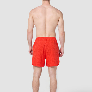 <b>Men's</b> <b>Red</b> Solid Color Quick Dry Running <b>Shorts</b> Elastic Waist Mid Length Casual Style - Product Image 4