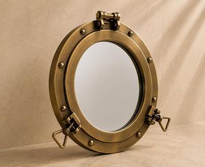 Vintage Nautical Porthole Wall <b>Mirror</b> Antique Brass Round Decorative <b>Mirror</b> - Product Image 3