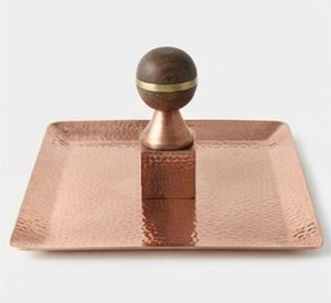 Elegant Rose Gold Plated Aluminum Metal Chocolate <b>Tray</b> <b>Large</b> Decorative Food Serving <b>Tray</b> for Luxury Tabletop at Wholesale Price - Product Image 1