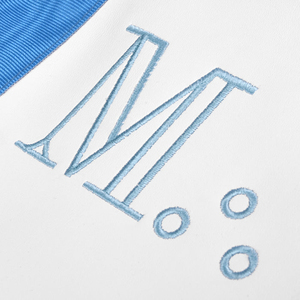 Delantal Masónico de la Logia Azul para Maestro Masón - Bordado a máquina con la cinta azul, se acepta OEM - Product Image 3