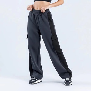 Trendy Women <b>Joggers</b> Sweatpants OEM Custom Design Women Streetwear <b>Joggers</b> Side-Pocket <b>Slim</b> Fit Fleece Pants Logo Elastic Waist - Product Image 2