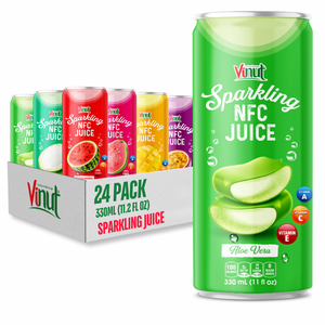 Jus d'aloe vera pétillant 330 ml, boisson OEM ODM, fabricant de boissons gazeuses en marque privée, vente en gros - Product Image 1