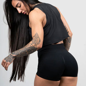 Camiseta Deportiva para Mujer, 100% Algodón, Alta Calidad, Corte Ajustado, Elástica, Transpirable, Secado Rápido, Tejido Jersey para Verano - Product Image 4