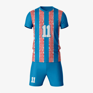Uniforme de Fútbol Personalizable 100% Poliéster para Hombre, Uniforme de Fútbol Ligero Sublimado para Niños, Camiseta de Fútbol de Manga Corta - Product Image 1