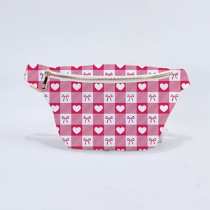 Riñonera de nailon impermeable con estampado personalizado – Riñonera, bandolera y bolso de cintura para mujer con cremallera - Product Image 5