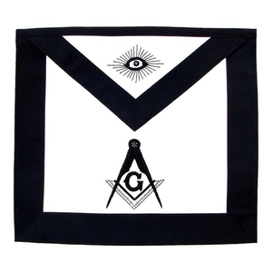 Master Mason Blue Lodge Funeral Apron Hand Embroidered <b>Square</b> & Compass G Premium Masonic Regalia <b>Adjustable</b> Belt - Product Image 3