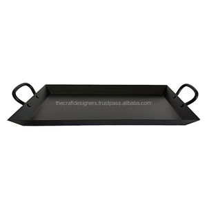 Bandeja de Servicio Metálica Rectangular Grande con Asa, Estilo Antiguo, Decorativa, para Uso Comercial en Restaurantes - Product Image 6