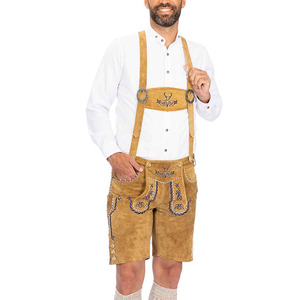 Pantalones cortos de cuero con bordados completos, de la más alta demanda en Europa, para hombre, ropa tradicional alemana, unisex. - Product Image 5