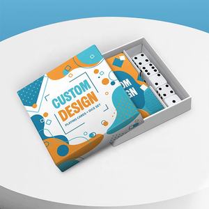 Custom Paper Playing Card and 5 Standard Plastic <b>Dice</b> Set - Product Image 3