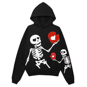 Sudaderas con Capucha de Algodón Grueso de 360 GSM, Corte Regular, con Estampado Puff, para Hombre, Estilo Urbano, Sudaderas con Capucha con Estampado Puff, OEM/ODM - Product Image 1