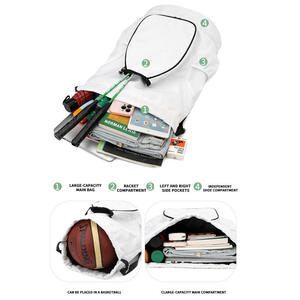 Outdoor Sport Nylon Cloth Pickleball Paddle Carry <b>Bag</b> Shoe Compartment Court Duffle Ladies Racquet Tote <b>Bag</b> - Product Image 4