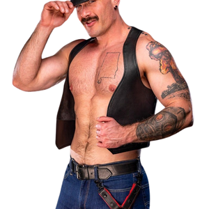 Funda para Teléfono con Encaje Sexy y Piel Sintética para Hombre, Ajustable, Estilo Club, Accesorio para Discoteca - Product Image 2