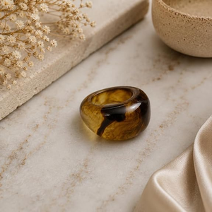 Handmade Colorful Square <b>Resin</b> <b>Rings</b> Marbled Geometric Statement Fashion Jewelry - Product Image 5
