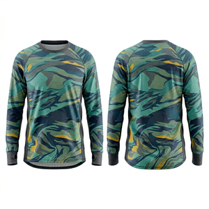 Chemise de pêche pour homme à manches longues, séchage rapide, UPF 50, impression par sublimation, motif poisson bleu, pull-over - Product Image 2