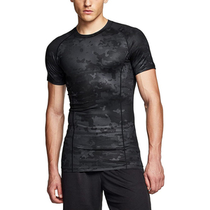 T-shirt de compression léger pour homme, style basique, pour entraînement et sport, sans couture, respirant, avec option OEM – Vente directe usine - Product Image 4