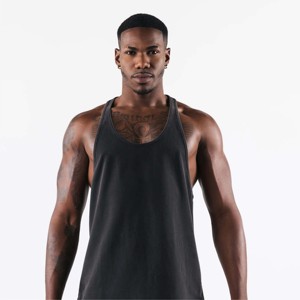 <b>Men's</b> Solid <b>Black</b> Cotton O-Neck Casual Knitted Sleeveless Personalized ODM tank top High quality <b>Men</b> Tank Top Available For Sale - Product Image 1