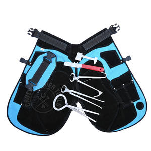 Kit Profesional para el Cuidado de Caballos con Cortaúñas, Delantal de Seguridad Azul, Probador de Cascos de Una Mano, Alicates para Potros, Pulidor y Cortaúñas para Cascos - Product Image 1
