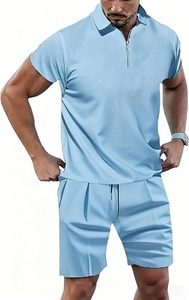Men's Summer Casual Plus Size Breathable Quick Dry Custom Logo Two-Piece Jogger Shorts <b>Set</b> OEM 100% Cotton Solid Pattern - Product Image 4