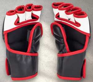 Durable Leather MMA Training Gloves <b>Open</b> Palm Sparring Hook Loop Closure Breathable Eco-friendly Windproof Boxing Martial Arts - Product Image 3