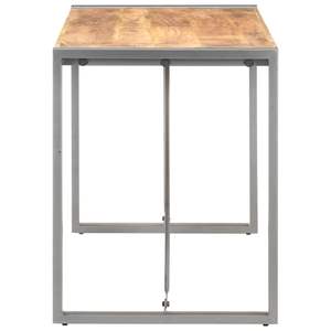 โต๊ะรับประทานอาหารไม้มะม่วงสีน้ำตาลและสีเทาพร้อมโครงเหล็ก ยาว 47.2 นิ้ว - Product Image 3