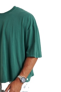 Vente en gros de T-shirts décontractés pour hommes 100% coton de haute qualité, coupe ample, épaules tombantes, écologiques, avec logo personnalisé, grandes tailles, en promotion - Product Image 4