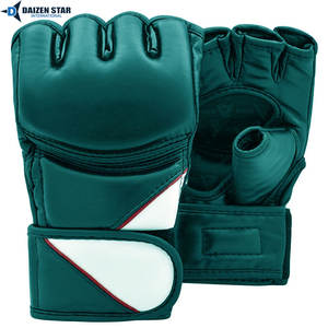 Gants de MMA pour adultes en cuir avec sangle de poignet à boucle et fermeture réglable pour l'entraînement de boxe - Product Image 2