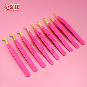 Volume Classic Lash extension Tweezers Stainless Steel Eyelash Tweezer Fiber Tip for Mega Volume Lashes with Custom Logo - Product Image 1