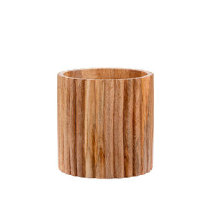 Ensemble de 2 pots à plantes en bois de noyer brun créatif, de haute qualité, écologiques, pour l'intérieur et l'extérieur, pour la décoration de la maison et le jardinage - Product Image 4