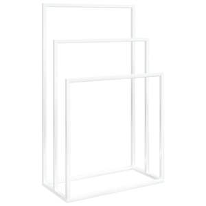 Toallero Rectangular Mediano de Hierro Blanco - Diseño Contemporáneo - Product Image 2