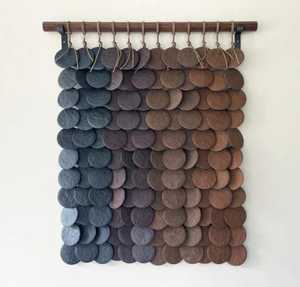 Multi Color Handmade Wabi Sabi Ceramic Tile Wall Hanging Earthy Ivory Beige For Living Area Bedroom & Office Home <b>Decor</b> Theme - Product Image 3